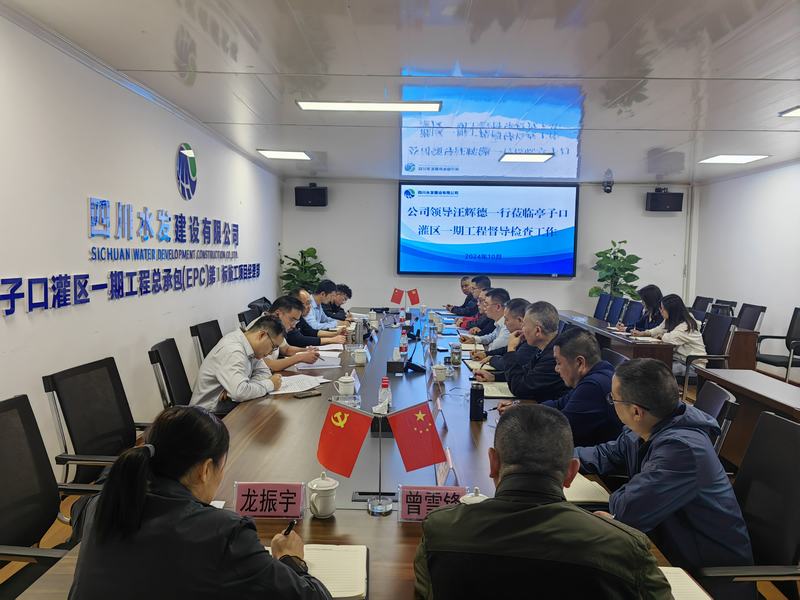 汪輝德帶隊赴亭子口灌區一期工程I標項目督導檢查